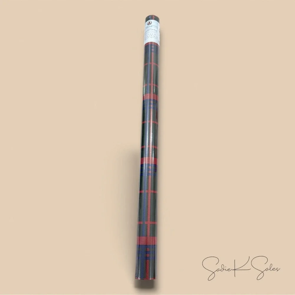My Texas House Tartan Plaid Christmas Wrapping Paper 50 sq ft – Red Green Navy‎